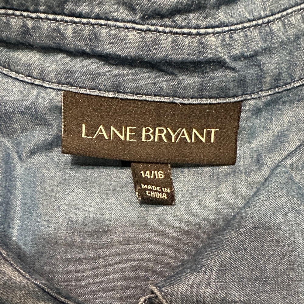 Lane Bryant Light Blue Button Down Shirt - Picture 2 of 2